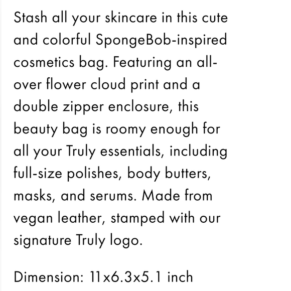 Truly Beauty Makeup Case/SpongeBob.  Brand New 💎 - Picture 3 of 7